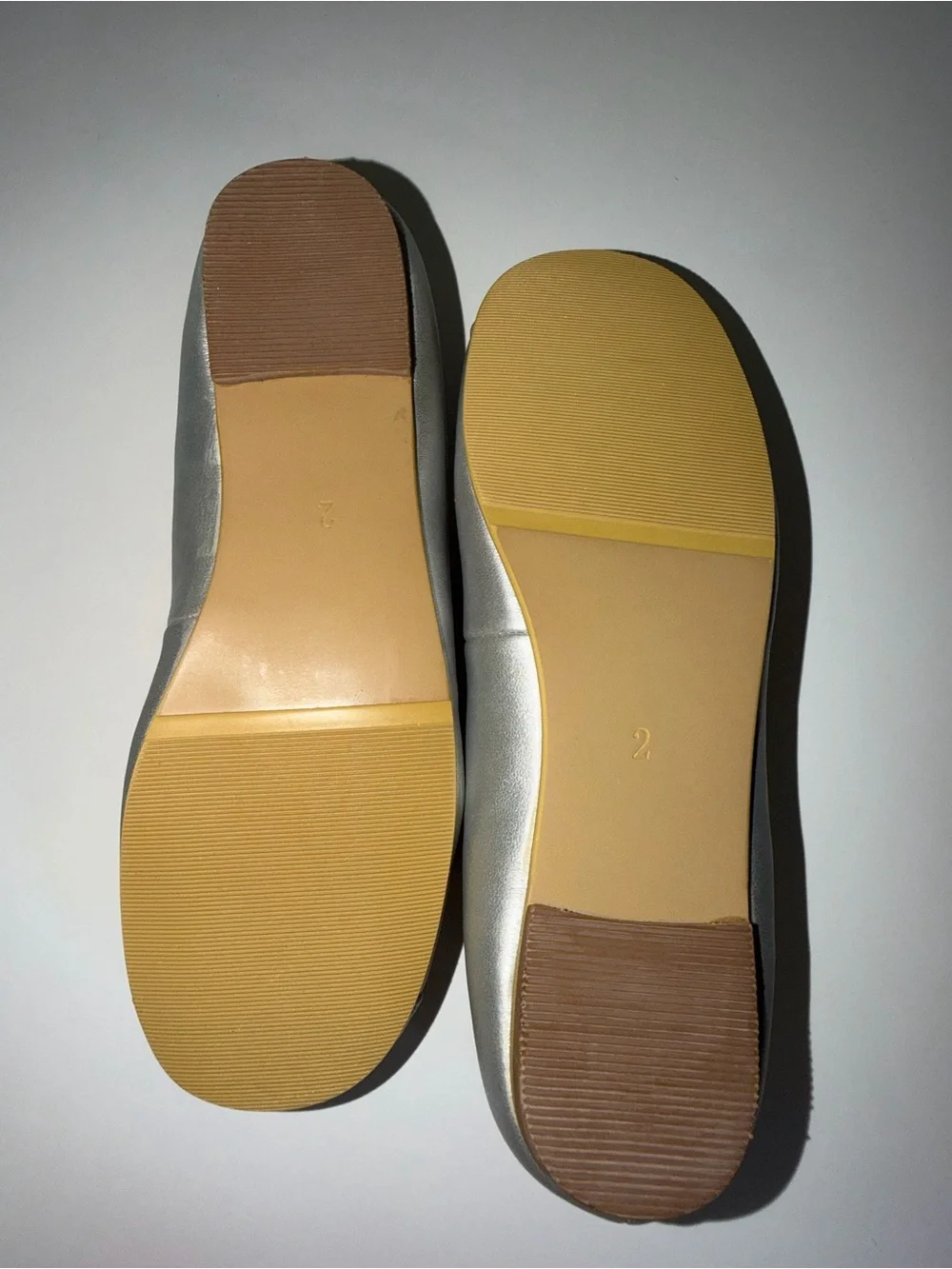 NWT L'Amour Girls Size 2 Silver Bow Ballet Flats | Wedding Holiday Christmas